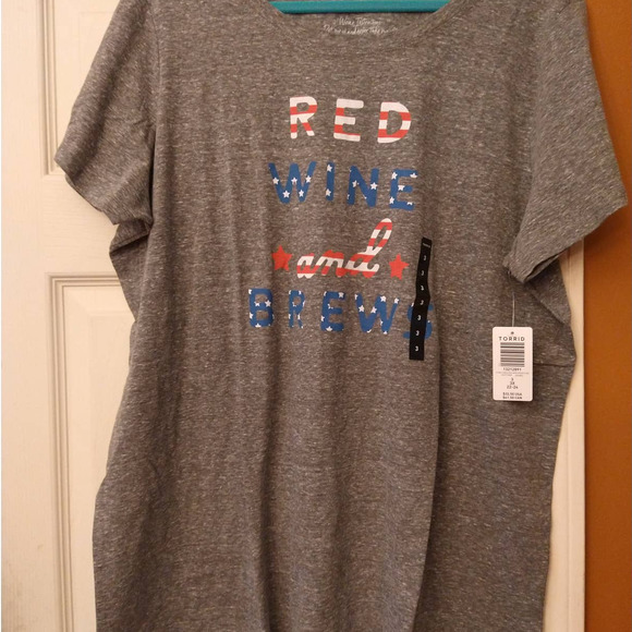 torrid Tops - Red Wine and Brews Tee Shirt 3X